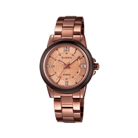 Watch Casio Woman Sheen in Steel pink gold plated SHE-4512BR-9AUER - SHE-4512BR-9AUER